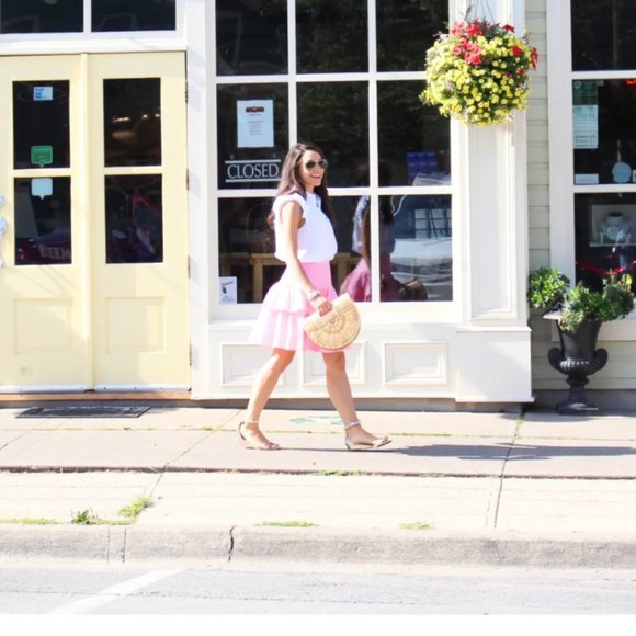 Pink Ruffled Women's Skirt - Picture 4 of 4